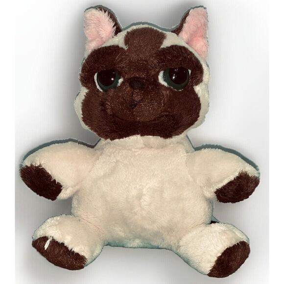Unipak 5" Plumpee Cat Siamese Stuffed Plush Animal Personality Fun Plush EyeLids - Picture 1 of 11